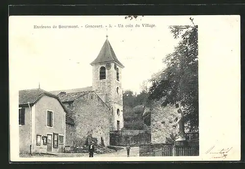 AK Goncourt, Un coin du Village, l`Eglise