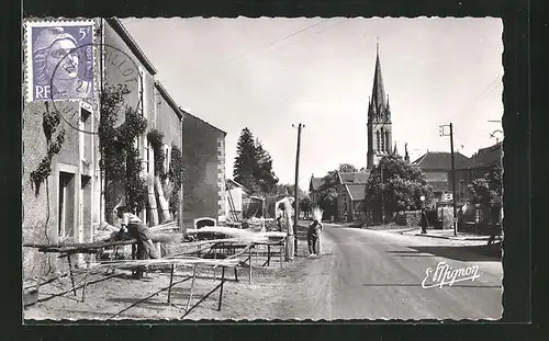 AK Fayl-Billot, Route de Langres, Vue sur l`Eglise