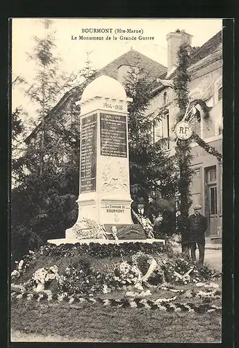 AK Bourmont, Le Monument de la Grande Guerre