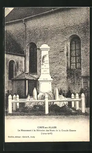 AK Cirey-sur-Blaise, Le Monument `a la Mémoire des Morts de la Grande Guerre 1914-1918