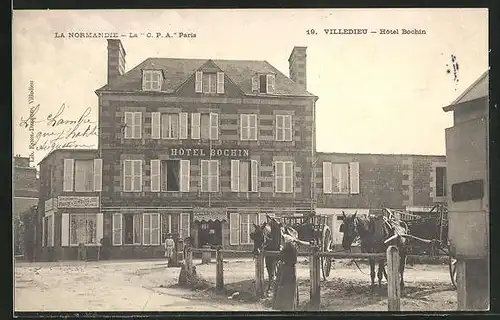 AK Villedieu, Blick auf das Hotel Bochin