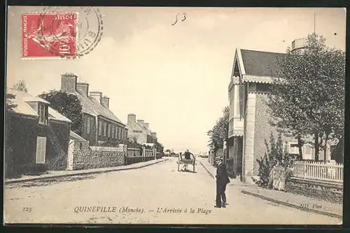 AK Quineville, L`Arrivée à la Plage, Ortsansicht