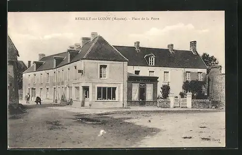 AK Remilly-sur-Lozon, Place de la Poste, Gebäudeansicht