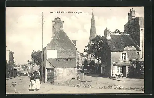 AK St-Pair, Place et Eglise