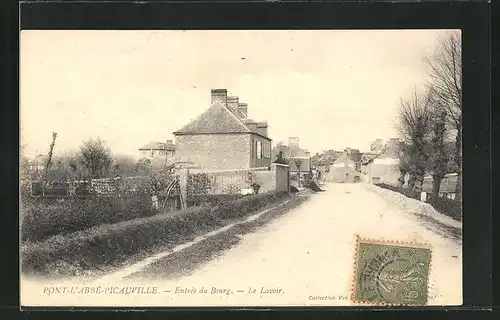 AK Pont-l`Abbé-Picauville, Entrée du Bourg, Le Lavoir