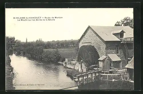 AK St-Hilaire-du-Harcouet, Route de Mortain, le Moulin sur les Bords de la Selune