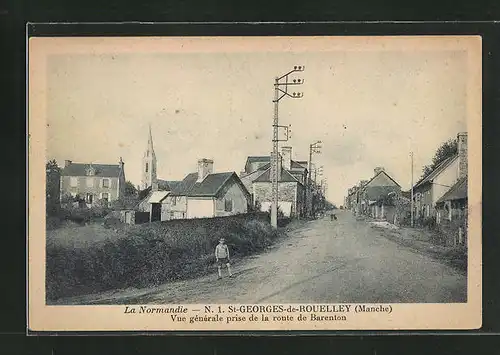 AK St-Georges-de-Rouelley, Vue Generle prise de la route de Barenton