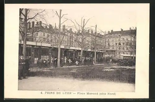 AK Lyon, Foire de Lyon, Place Morand, cote Nord