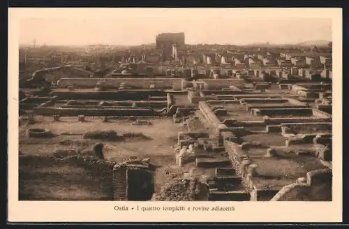 AK Ostia, I quattro tempietti e rovine adiacenti