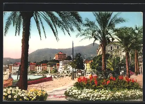 AK Santa Margherita Ligure, Teilansicht am Meer