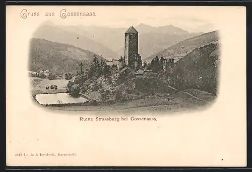 AK Gossensass, Ruine Strassburg