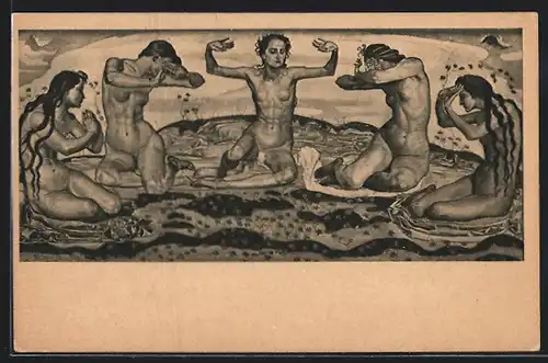 Künstler-AK Ferdinand Hodler: Der Tag