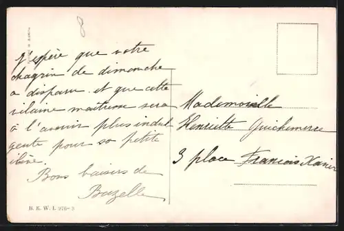 Künstler-AK Karl Feiertag: Der Treulose, Junge küsst fremdt