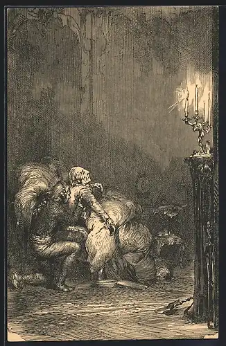 Künstler-AK König Friedrich II. des Grossen Tod am 17.08.1786