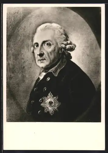 Künstler-AK König Friedrich II. (der Grosse) im Alter