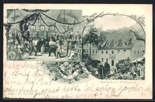 AK Heidelberg, Gasthaus zur Hirschgasse, Innenansicht