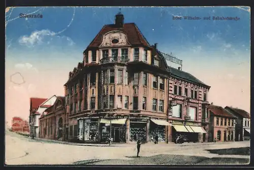 AK Sterkrade, Kaufhaus Bär Ecke Wilhelm- und Bahnhofstrasse