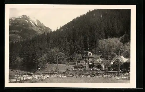 AK Bad Gastein, Bäckstein Alpencafe zur Evianquelle