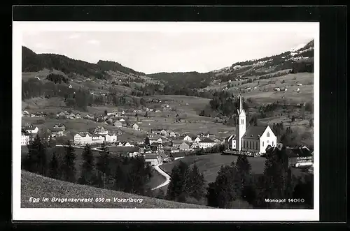 AK Egg i. Breg. Wald, Ortsansicht mit Kirche