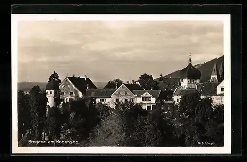 AK Bregenz am Bodensee, Altstadt mit Rentamt Martinsturm