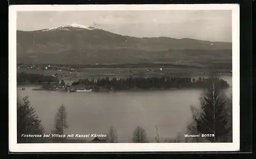 AK Faakersee bei Villach, Ortspanorama mit Kanzel Kärnten