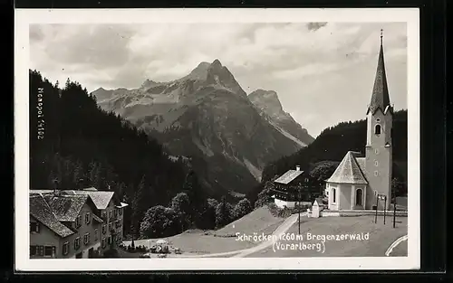 AK Schröcken im Bregenzerwald, Partie an der Kapelle