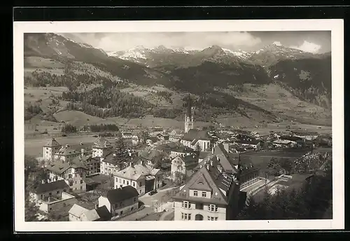 AK Thermalbad Hofgastein an der Tauernbahn, Gesamtansicht mit der Kirche