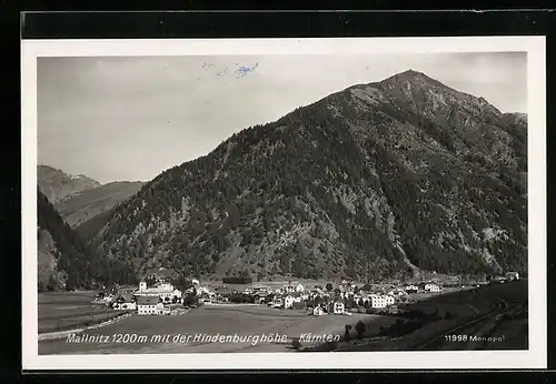 AK Mallnitz in Kärnten, Ortsansicht mit der Hindenburghöhe