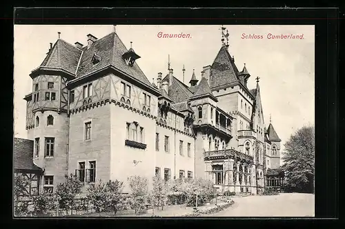 AK Gmunden, Blick auf Schloss Cumberland