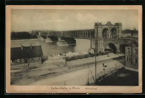 AK Ludwigshafen am Rhein, an der Rheinbrücke