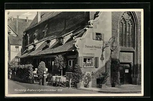 AK Nürnberg, am Bratwurstglöcklein