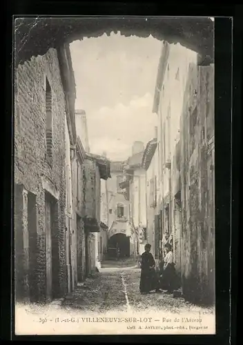 AK Villeneuve-sur-Lot, Rue de l`Arceau