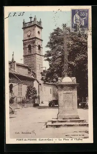 AK Port-de-Penne, la Place et l'Eglise