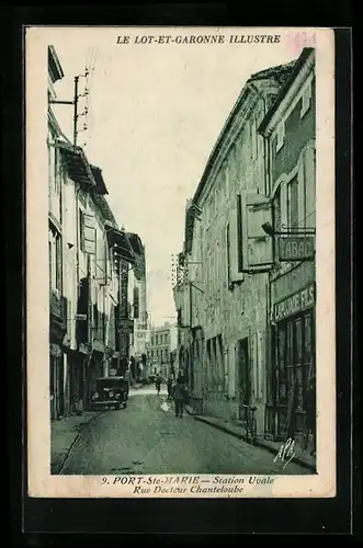 AK Port-Ste-Marie, Station Uvale, Rue Docteur Chanteloube