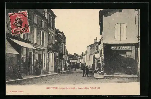 AK Gontaud, Grande-Rue (cote Sud)