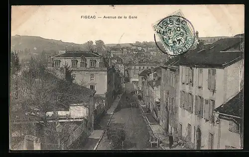 AK Figeac, Avenue de la Gare