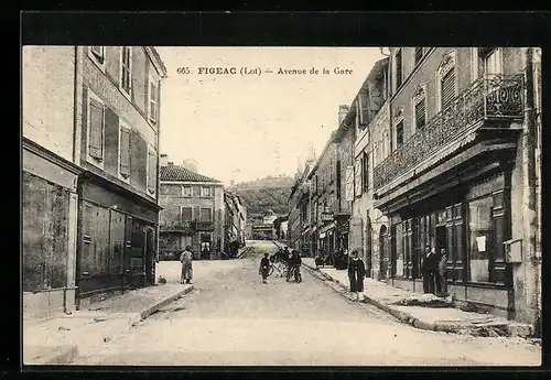 AK Figeac, Avenue de la Gare