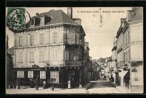 AK Gourdon, Avenue Cavaignac