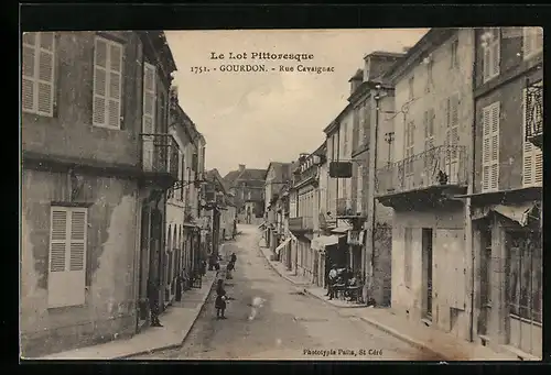 AK Gourdon, Rue Cavaignac