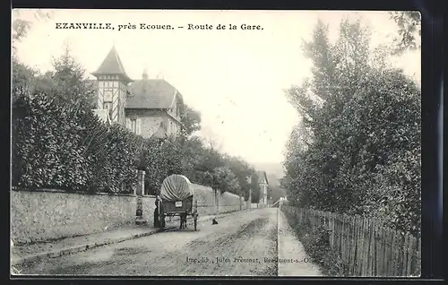 AK Ézanville, Près Ecouen, Route de la Gare
