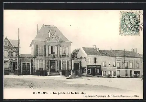 AK Domont, La place de la Mairie