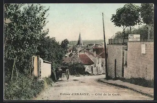 AK Eragny, Entrée d`Eragny, Côté de la Gare