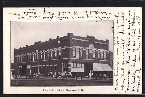 AK Madison, SD, Post Office Block