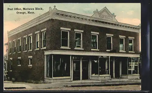 AK Orange, MA, Post Office, Mattawa Block