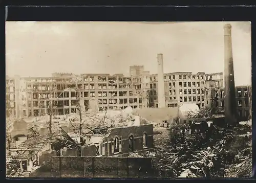 AK Lille, Trümmer nach Explosion 1916