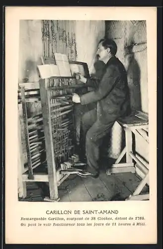 AK Saint-Amand, Carillon de Saint-Amand, composé de 38 Cloches