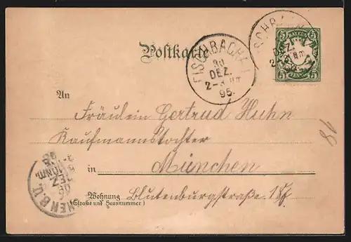 Vorläufer-Lithographie Birkenstein, Gasthaus zum Schoberwirt, Wendelstein, Wendelstein Kirchlein, Vorläufer 1895