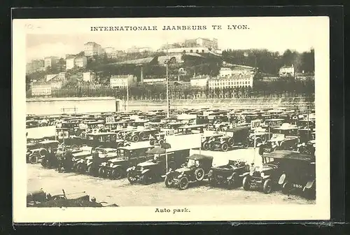 AK Lyon, Internationale Jaarbeurs Ausstellung, Auto Park