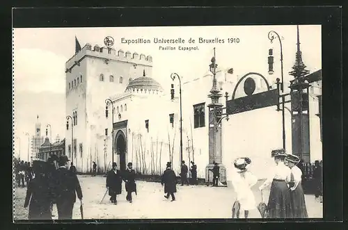 AK Bruxelles / Brüssel, Exposition Universelle 1910, Pavillon Espagnol, Ausstellung