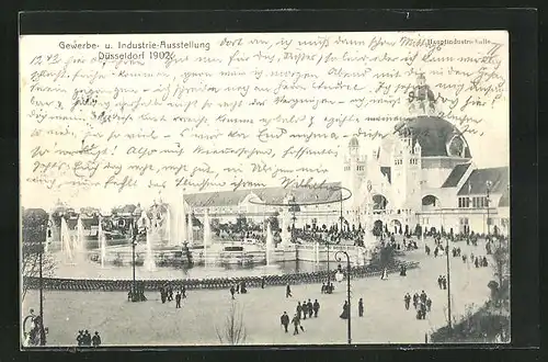 AK Düsseldorf, Gewerbe- und Industrie-Ausstellung 1902, Hauptindustriehalle